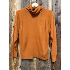 VTG 80s Pumpkin Turtle neck Designer‎ Originals by Luxelon Retro Fall Knit M